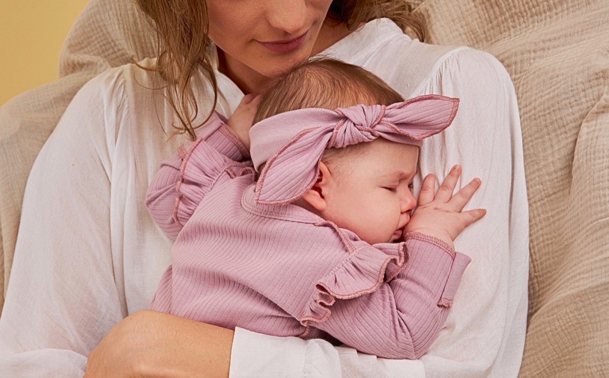 Повящзка на голову новорожденному лепесток от Bebo