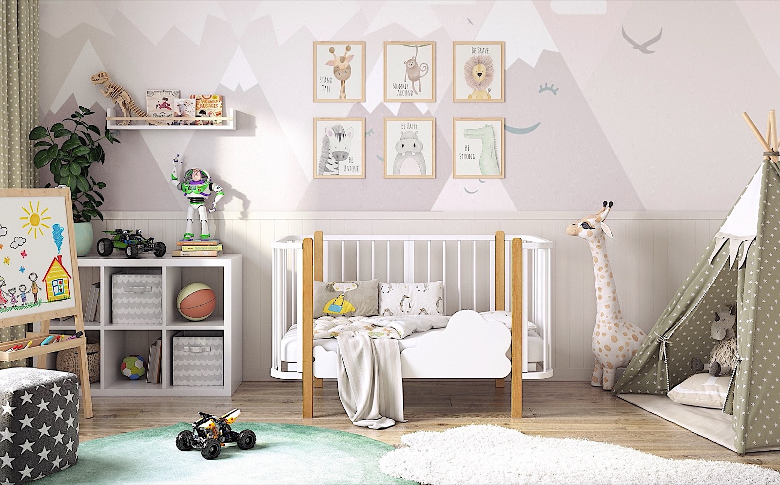 Кроватка трансформер Malibu c малым ограждением до 7 лет Кроватка трансформер Malibu c малым ограждением до 7 лет