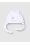Детская шапочка чепчик Bebo для новорожденного со швами наружу, Белый