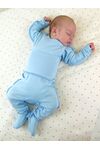 Штанишки ползунки Bebo с закрытыми ножками и с широкой резинкой, Голубой