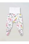 Штанишки ползунки Bebo с закрытыми ножками и с широкой резинкой, Зайчики в цветах