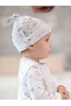 Детская шапочка для новорожденного Bebo с узелком, Зайчики и птички