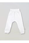 Детские штанишки-ползунки Bebo с широкой резинкой и манжетами, Белый