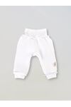Детские штанишки-ползунки Bebo с широкой резинкой и манжетами, Белый