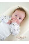 Удлиненная распашонка-кимоно для новорожденных, Зайчики и птички