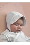 Детская муслиновая шапочка чепчик Bebo для новорожденного с козырьком, Белый