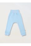 Детские штанишки-ползунки для малышей Bebo с широкой резинкой и манжетами, Голубой