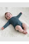 Боди Bebo для малышей с длинным рукавом, Сине зеленый