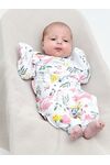 Боди для новорожденного Bebo с длинным рукавом, Зайчики в цветах
