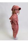Детский летний комбинезон из муслина с капюшоном, Античная роза