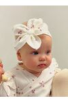 Нарядная повязка на голову для новорожденной девочки с цветком Bebo, Букетики