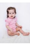 Боди кимоно для новорожденных с коротким рукавом и рюшами Розовый