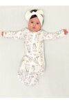 В пеленке-коконе с рукавами на молнии с двумя бегунками Bebo (Бебо) новорожденного легко перепеленать, цвет Зайчики и птички