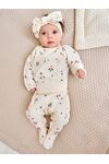 Штанишки ползунки Bebo с закрытыми ножками и широкой резинкой отличный вариант для новорожденных девочек и мальчиков, цвет Букетики