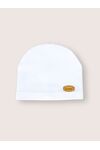 Детская шапочка для новорожденного Bebo лаконичная, Белый