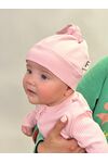 Шапочка с узелком Bebo из хлопка  для новорожденных мальчиков и девочек, для прогулок и на выписку в роддом, цвет Чайная роза