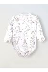 Боди кимоно для новорожденных с длинным рукавом, Зайчики и птички