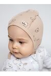 Чепчик Bebo в рубчик, шапочка для новорожденного, Мишки