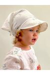 Муслиновая косынка с козырьком, нежные веточки