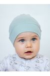 Эластичная меланжевая шапочка с узелком Bebo, Мятно-бирюзовый