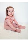 Муслиновый комбинезон для новорожденных малышей на молнии с закрытыми ножками и антицарапками, розовый