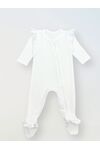 Комбинезон с рюшей по пройме и рюшей по лапкам, Белый