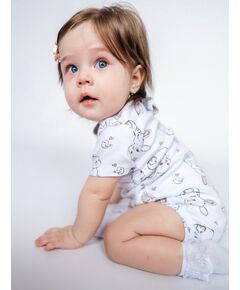 Боди кимоно для новорожденных короткий рукав Зайчики и Птички р-ры 56-68, Расцветка одежды: Зайчики и птички, Выбрать размер: 62