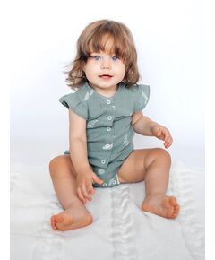 Муслиновый песочник с для девочки с крылышками, перышки на мятном