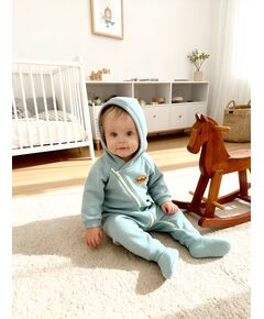 Теплый комбинезон для новорожденного из футера