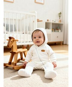 Теплый комбинезон для новорожденного из футера