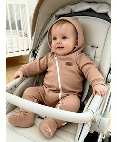 Теплый комбинезон для новорожденного из футера