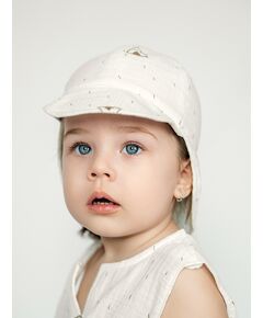 Муслиновая бейсболка с защитой шеи ( летняя шапочка ) для новорожденного сшита из нежного 100% хлопка, цвет Вигвам