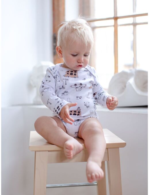 Боди с длинным рукавом для новорожденного Bebo, Автобусы