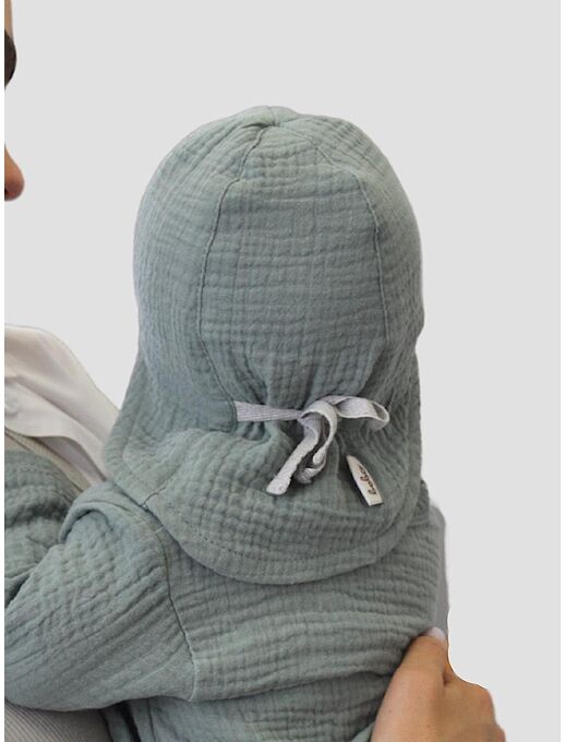 Бейсболка для новорожденного из муслина Bebo, Мятный