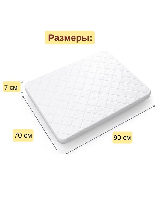 Модель беспружинного ортопедического матраса для новорожденного Bebo Light