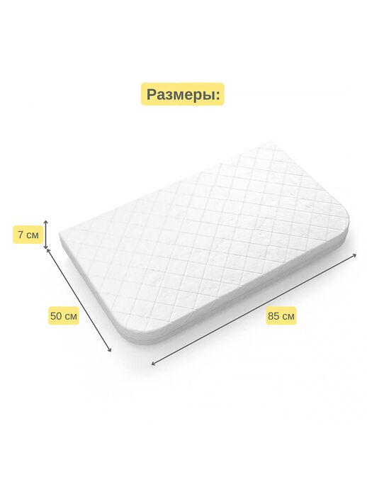 Модель беспружинного ортопедического матраса Light от компании Bebo в приставную кроватку