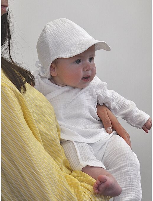 Удлиненная муслиновая распашонка-кимоно для новорожденных Bebo, Белый