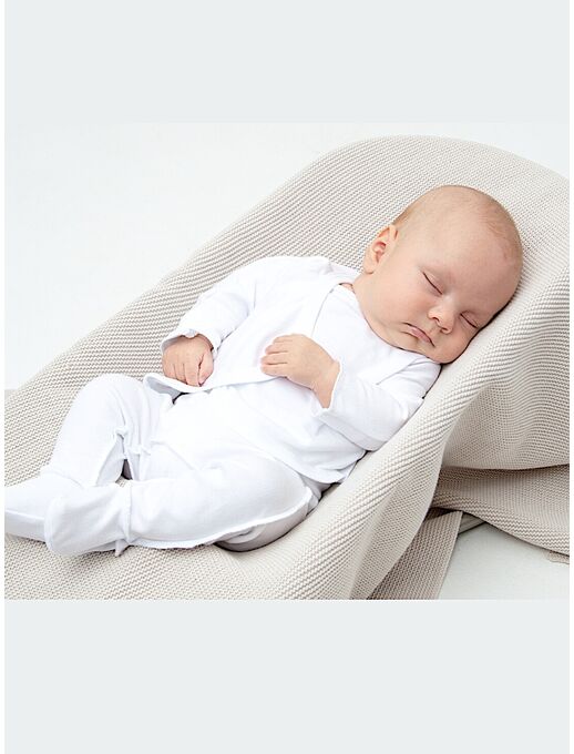 Удлиненная распашонка для новорожденных на кнопках, с антицарапками, Белая, Расцветка одежды: Белый, Выбрать размер: 62, изображение 4