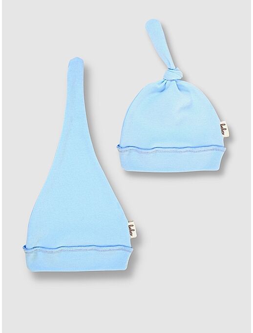 Детская шапочка для новорожденного Bebo с узелком, Голубой