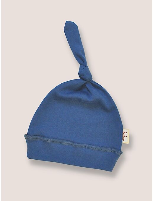 Детская шапочка для новорожденного Bebo с узелком, Индиго