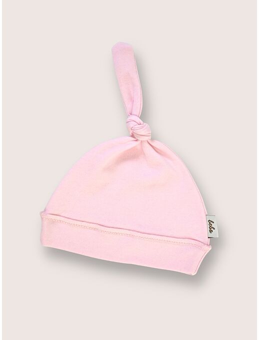 Детская шапочка для новорожденного Bebo с узелком, Розовый