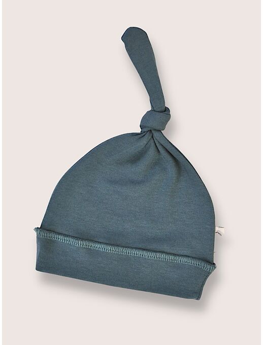 Детская шапочка для новорожденного Bebo с узелком, Темно-зеленый