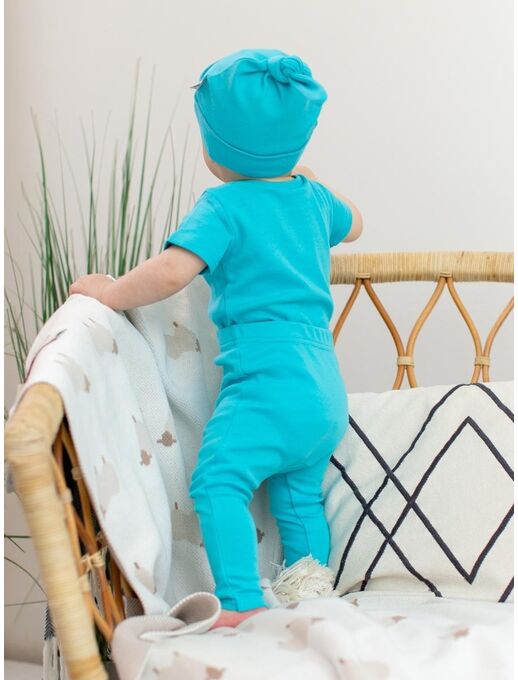Штанишки леггинсы  для новорожденных Bebo, Бирюзовый
