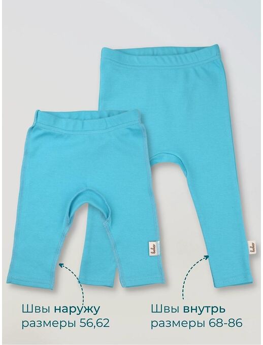 Штанишки леггинсы  для новорожденных Bebo, Бирюзовый