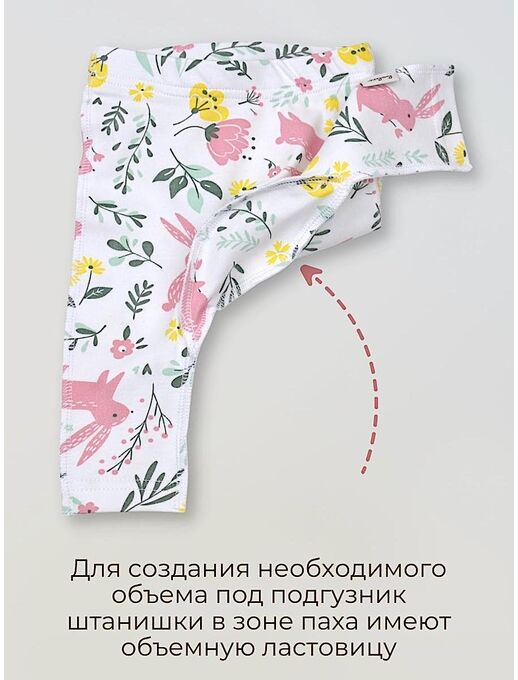 Зауженные штанишки - леггинсы Bebo зайки