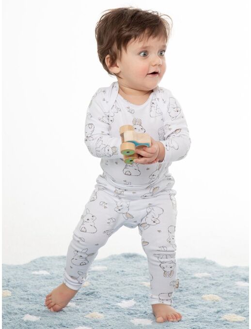 Штанишки для малышей леггинсы Bebo, Зайчики и птички