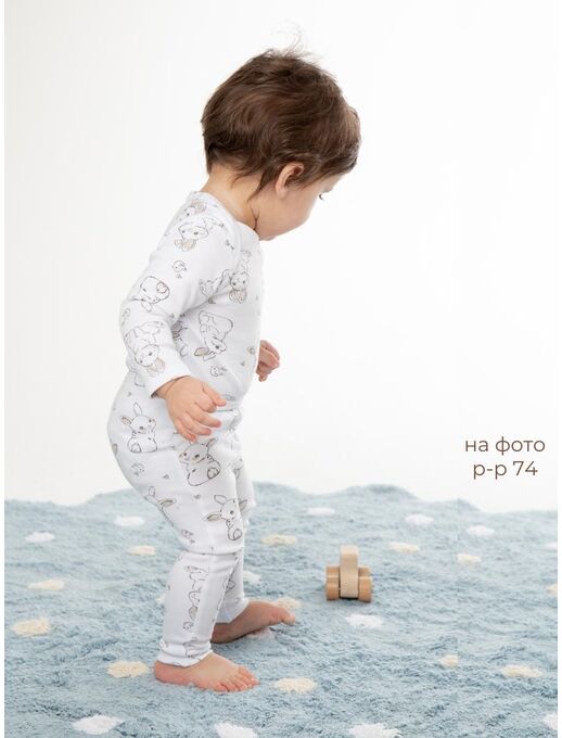 Штанишки для малышей леггинсы Bebo, Зайчики и птички