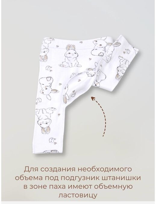 Штанишки леггинсы Bebo, Зайчики и птички