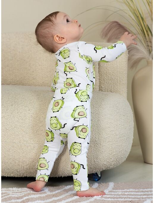 Штанишки для малышей леггинсы Bebo, Авокадо-котики