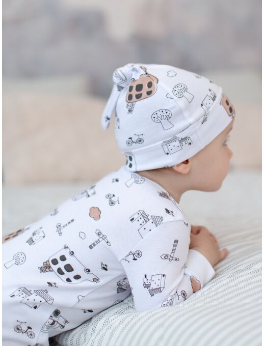 Нательный комбинезон для малыша Bebo, Автобусы